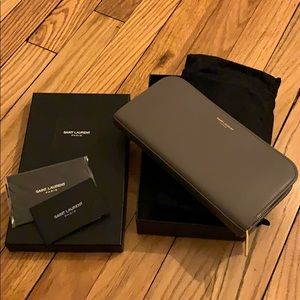 Saint Laurent long zip wallet